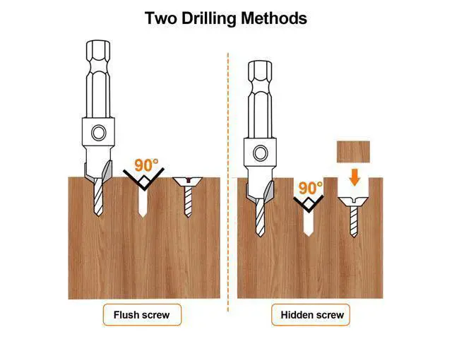 Alt view image 6 of 7 - NSI 15Pcs Countersink Sink Drill Bit for Wood - with hex key and Replaceable drill bits,for woodworking, plastic, drill holes