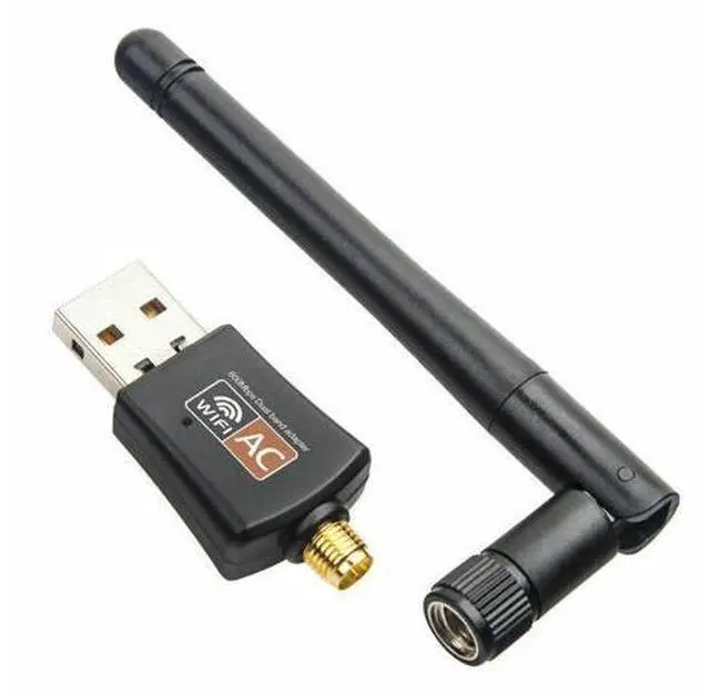 Main image of 600Mbps Wireless USB Wifi Adapter Dongle Dual Band 2.4G/5GHz W/Antenna 802.11AC