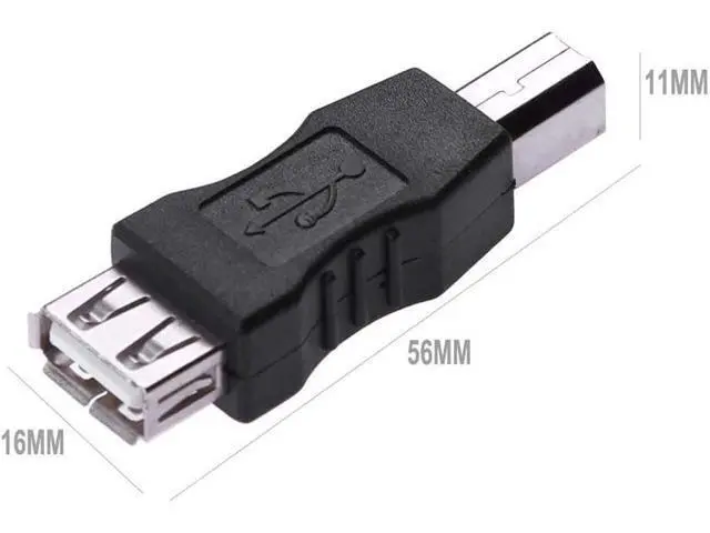 Alt view image 7 of 7 - USB A to B Adapter USB 2.0 A Female to USB B Male Printer Converter Connector Plug (F/M 2 Packs)