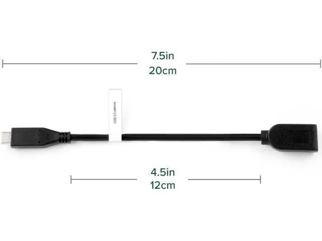 Alt view image 3 of 5 - USB C to USB Adapter Cable with Driverless Technology Enables Connection of USB Type C Laptop Tablet or Phone to a USB 3.0 Device (8 inch / 20 cm)