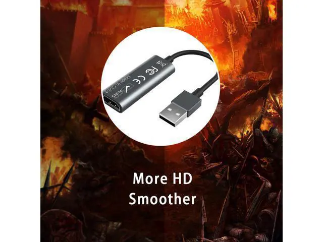 Alt view image 2 of 5 - Portable USB 2.0 Audio Video Capture Card 1080P to USB 2.0 Capture Card For Live Broadcasts Video Recording