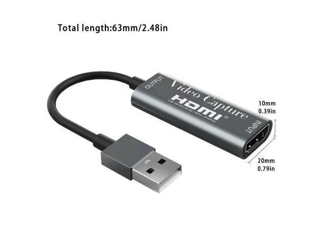 Alt view image 3 of 5 - Portable USB 2.0 Audio Video Capture Card 1080P to USB 2.0 Capture Card For Live Broadcasts Video Recording