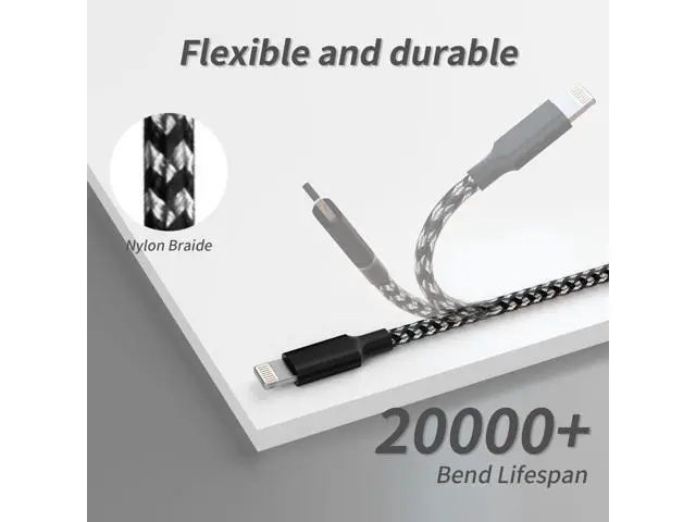 Alt view image 6 of 7 - Multi Charging Cable(2Pack 4FT) 3 in 1 Charger Cable Nylon Braided Multiple USB Cable Universal Charging Cord with Type-C Micro USB and IP Port for Cell Phones and More