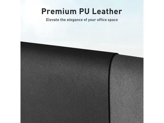 Alt view image 2 of 7 - Leather Desk Pad Protector Mouse Pad Office Desk Mat Non-Slip PU Leather Desk Blotter Laptop Desk Pad Waterproof Desk Writing Pad for Office and Home (Black 31.5 x 15.7)