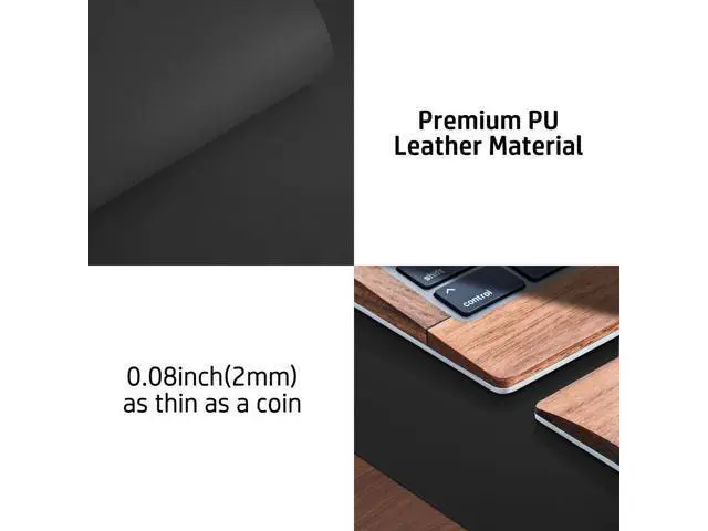 Alt view image 7 of 7 - Leather Desk Pad Protector Mouse Pad Office Desk Mat Non-Slip PU Leather Desk Blotter Laptop Desk Pad Waterproof Desk Writing Pad for Office and Home (Black 31.5 x 15.7)