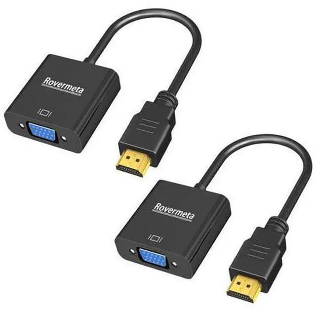 Main image of HDMI to VGA Adapter Gold-Plated HDMI Male to VGA Female Adapter for Computer Desktop Laptop PC Monitor Projector HDTV Chromebook Raspberry Pi Roku Xbox and More (2)