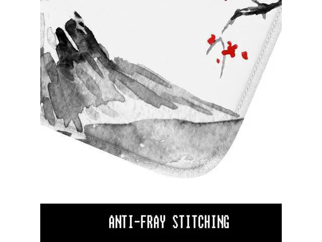 Alt view image 4 of 6 - Mouse Pad 30% Thicker Japanese Style Computer Mousepad Anti-Slip Rubber Mouse Mat with Stitched Edges for Gaming Office Laptop PC Women & Men 8 x 10 Thick 5mm Fujiyama Sakura