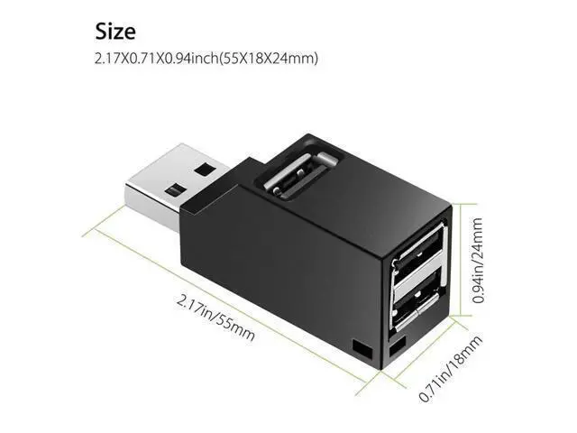 Alt view image 3 of 5 - 3 Ports USB 3.0 Splitter Hub High Speed Transfer Splitter Box Adapter For PC Laptop MacBook Pro Accessories