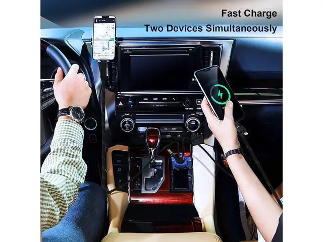 Alt view image 3 of 7 - USB C Car Charger, 48W Type C Car Phone Charger Adapter Cigarette Lighter Super Fast Charging PD 3.0 QC Dual Port Cargador for iPhone 15/14/13, Samsung Galaxy S23/S22, Google Pixel 8/7