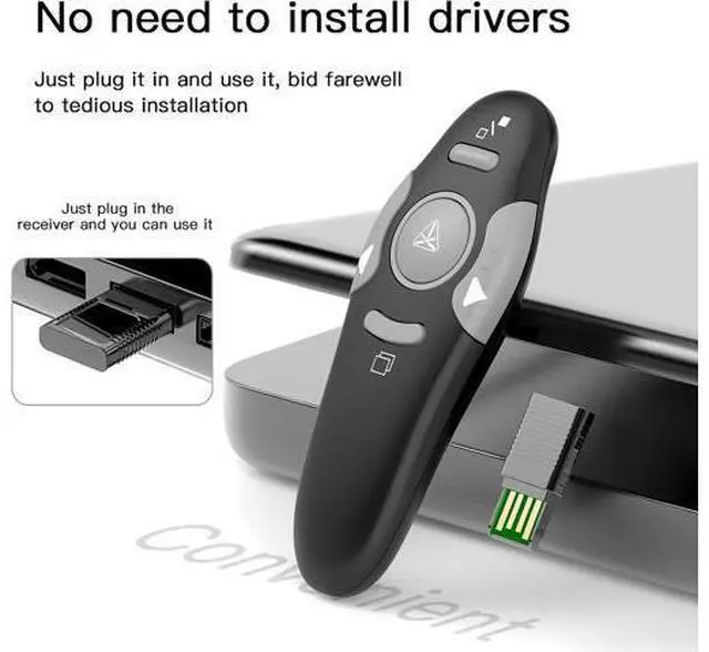 Alt view image 4 of 7 - Presentation Clicker Wireless Presenter Remote Clicker for PowerPoint Presentation Remote PPT PowerPoint Clicker Slide Clickers for Mac/Windows/Linux Computer/Laptop Google Slide/PPT/Keynote