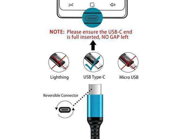 Alt view image 2 of 7 - C Charger Cord Fast Charging USB Type C Cable Android Charger Cables 6FT 2Pack for Samsung Galaxy S24 S23 S22 S21 S20 Ultra S20+ Note 20 10 S10 S9 Plus A12 A11 A52 OnePlus Google Pixel 6 5 4 4a 3a XL