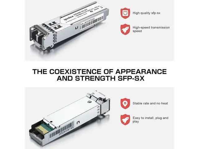 Alt view image 3 of 7 - 1 Pack 1000BASE-SX Transceiver and 1 Pack OM3 LC to LC Fiber Patch Cable Multimode Fiber Duplex - LSZH 3 Meter(10ft)