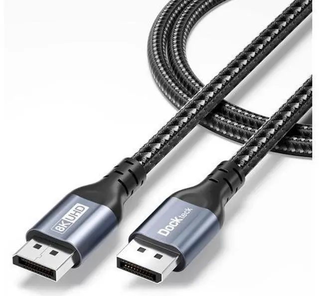 Main image of 8K DisplayPort Cable 1.4 10FT, DP to DP UHD Speed Display Port Cord, Cable Support HBR3 32.4Gbps HDCP Braided Cable for TV FreeSync G-Sync Gaming Monitor PC Laptop