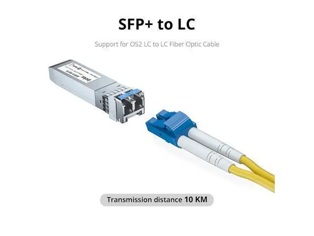 Alt view image 2 of 7 - ipolex SFP+ 10GBase LR Singlemode Module, 10G SFP LC 1310nm Fiber Optic Transceiver for Cisco SFP-10G-LR, Ubiquiti UniFi UF-SM-10G, Meraki MA-SFP-10GB-LR, Netgear AXM762, Mikrotik and More, up to 10KM