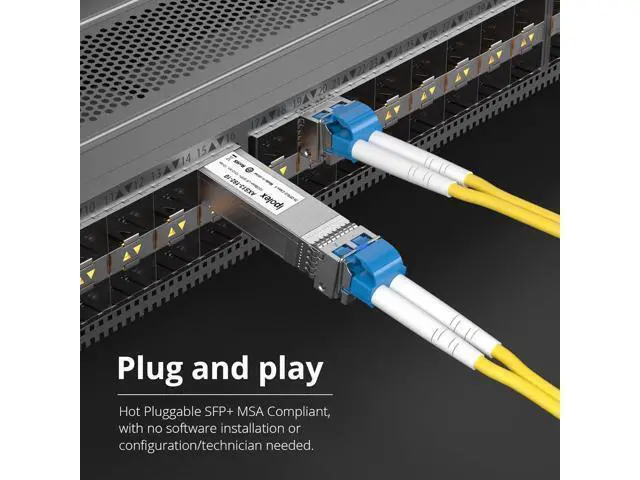 Alt view image 3 of 7 - ipolex SFP+ 10GBase LR Singlemode Module, 10G SFP LC 1310nm Fiber Optic Transceiver for Cisco SFP-10G-LR, Ubiquiti UniFi UF-SM-10G, Meraki MA-SFP-10GB-LR, Netgear AXM762, Mikrotik and More, up to 10KM