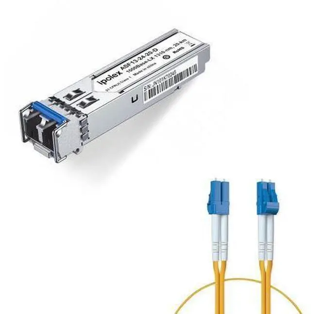 Main image of 1 Pack 1000Base-LX Module and 1 Pack LC to LC Fiber Patch Cable Single Mode Duplex - 2m(7ft) - OS2