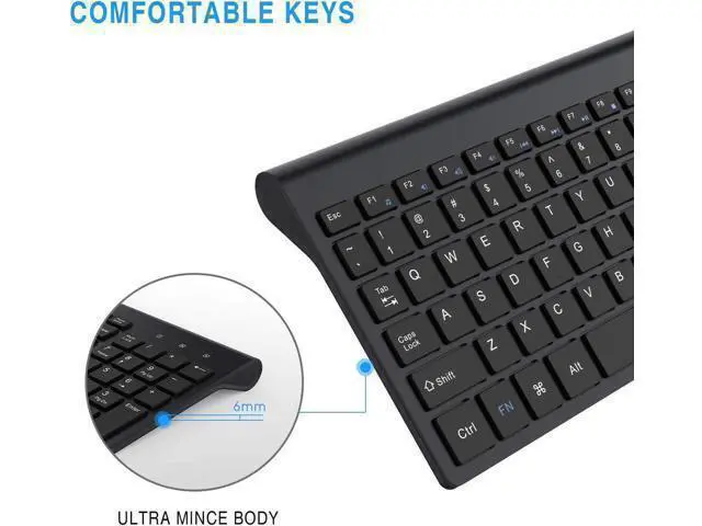 Alt view image 7 of 7 - Wireless Mute Keyboard and Mouse Combo,for Computer, Laptop, PC, Desktop, Notebook, Windows 7, 8, 10-(Black)