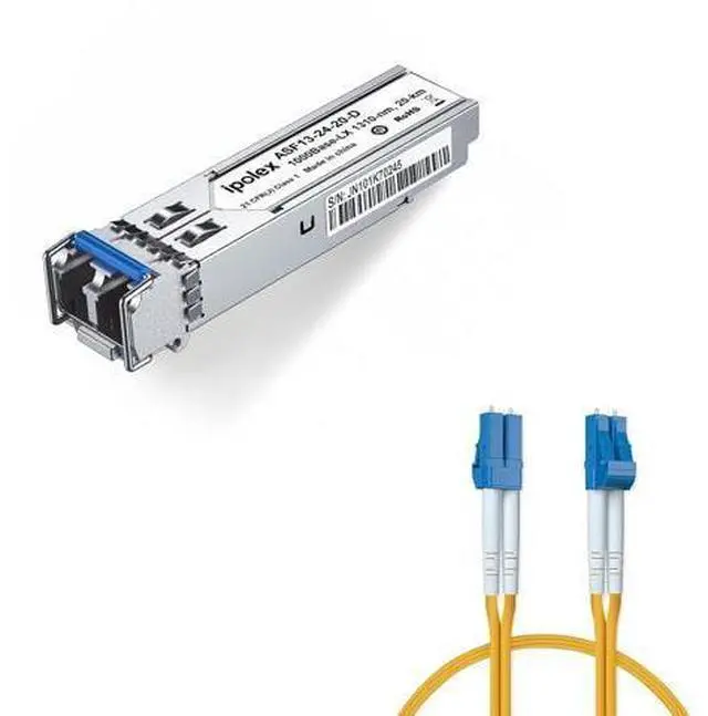Main image of 1 Pack 1000Base-LX Module and 1 Pack LC to LC Fiber Patch Cable Single Mode Duplex - 3m(10ft) - OS2
