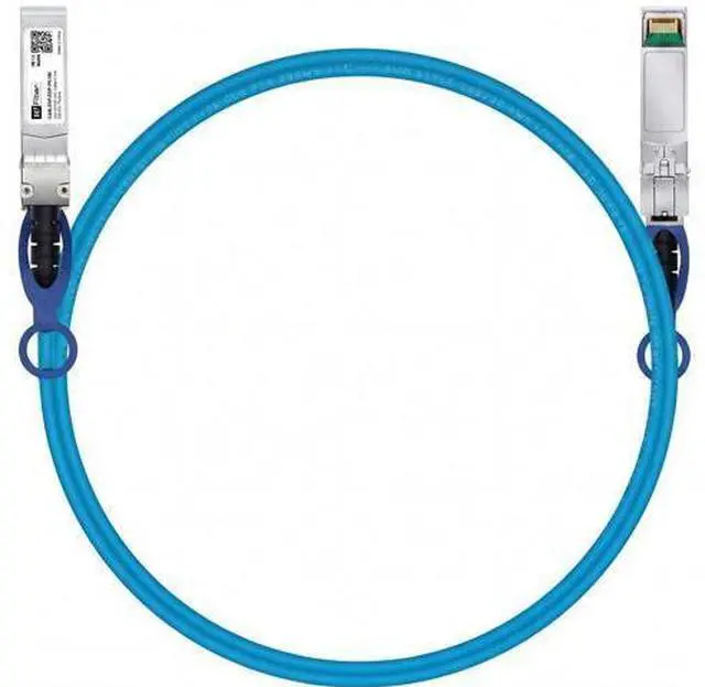 Main image of H!Fiber Blue 25G SFP+ Cable, 25GBASE-CR SFP28 to SFP28 DAC, 0.3m(0.98ft), Passive Direct Attach Copper Twinax Cable for Cisco SFP-H25GB-CU0.3M, Ubiquiti UC-DAC-SFP28, Supermicro and More