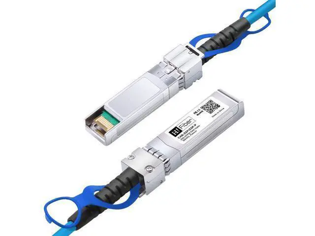 Alt view image 2 of 7 - H!Fiber Blue 25G SFP+ Cable, 25GBASE-CR SFP28 to SFP28 DAC, 0.3m(0.98ft), Passive Direct Attach Copper Twinax Cable for Cisco SFP-H25GB-CU0.3M, Ubiquiti UC-DAC-SFP28, Supermicro and More