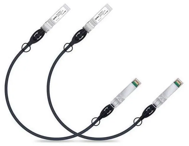 Main image of SFP+ DAC Twinax Cable, 10G Direct Attach Copper(DAC) Patch Passive Cable, for Cisco SFP-H10GB-CU0.5M, Ubiquiti UniFi, Meraki, Mikrotik, and More, 2 Pack