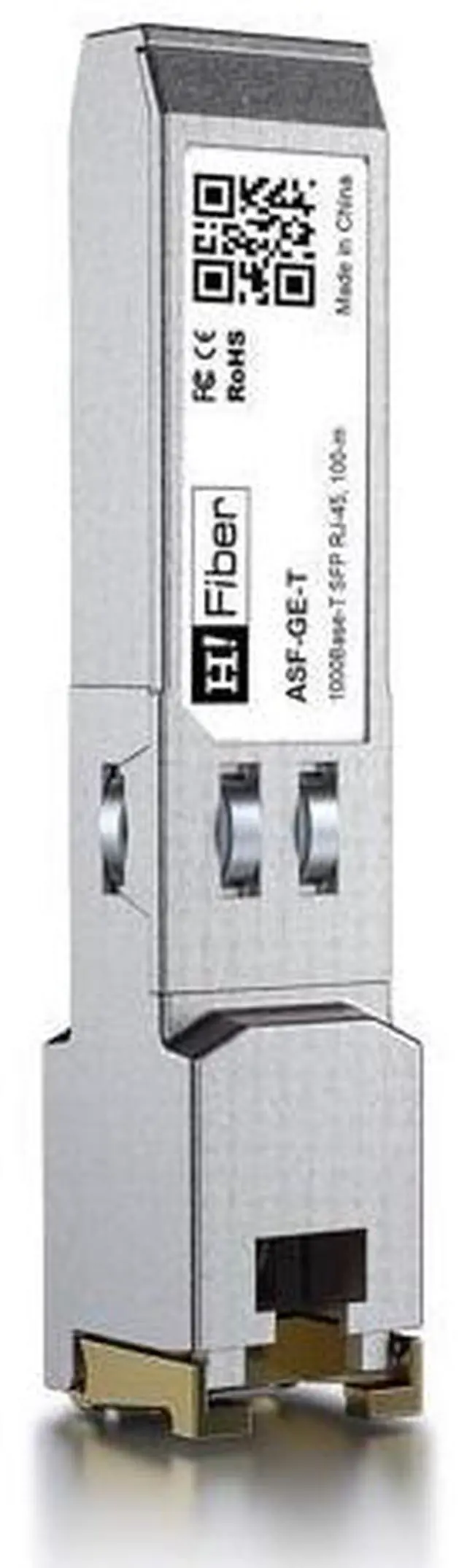 Main image of H!Fiber 1G SFP to RJ45 Module, 1000Base-T Gigabit Ethernet Copper SFP Transceiver, 1.25Gb for Cisco GLC-T/SFP-GE-T, Meraki MA-SFP-1GB-TX, Mikrotik, Ubiquiti UniFi UF-RJ45-1G, Intel, Netgear, 100m