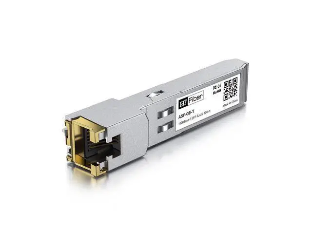 Alt view image 2 of 7 - H!Fiber 1G SFP to RJ45 Module, 1000Base-T Gigabit Ethernet Copper SFP Transceiver, 1.25Gb for Cisco GLC-T/SFP-GE-T, Meraki MA-SFP-1GB-TX, Mikrotik, Ubiquiti UniFi UF-RJ45-1G, Intel, Netgear, 100m