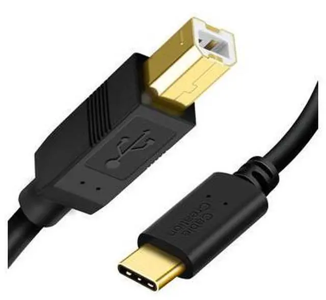 Main image of USB C to B Printer & Scanner Cable - 10FT, MIDI Cable for Yamaha & Casio Digital Pianos, DJ Controllers - 3M Black