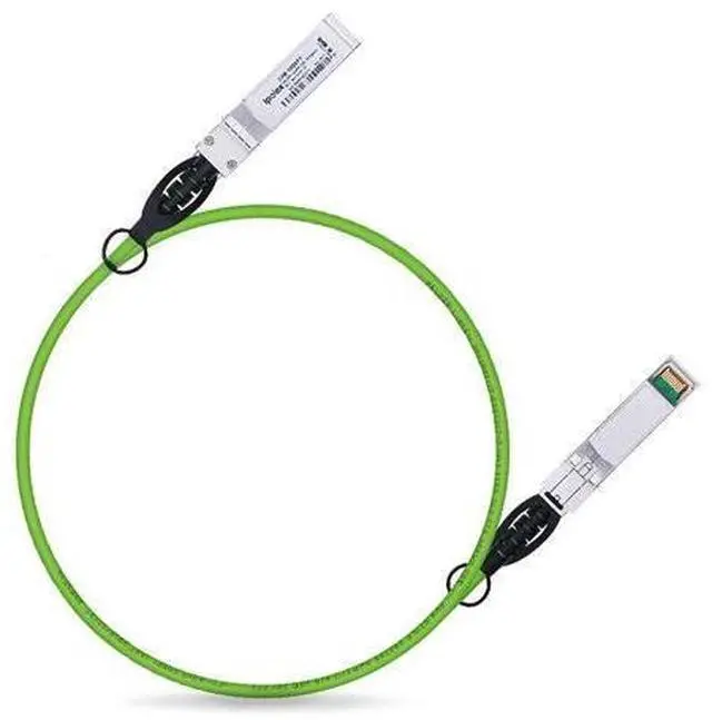 Main image of Colored 10G SFP+ Twinax Cable, Direct Attach Copper(DAC) Passive Cable in Green, 1m (3.28ft), for Cisco SFP-H10GB-CU1M, Meraki, Ubiquiti, Mikrotik, Intel, Fortinet, Netgear, D-Link