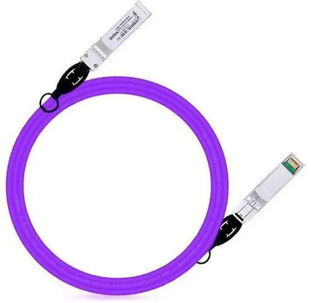 Main image of Colored 10G SFP+ Twinax Cable, Direct Attach Copper(DAC) Passive Cable, 1.5m (4.92ft) in Purple, for Cisco SFP-H10GB-CU1.5M, Meraki, Ubiquit, Mikrotik, Intel, Fortinet, Netgear and More