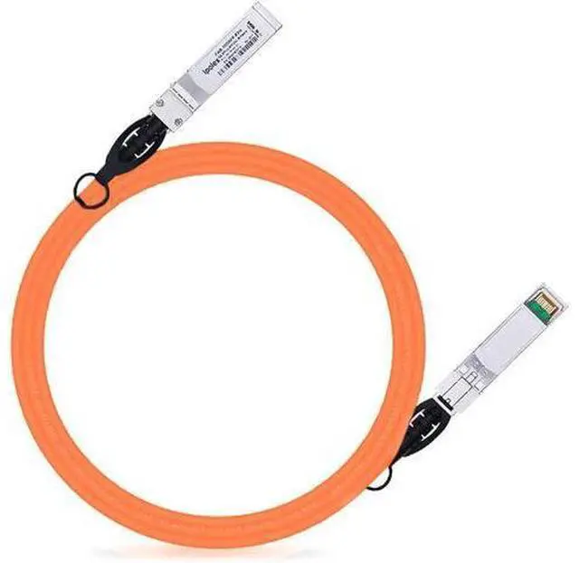 Main image of Colored 10G SFP+ Twinax Cable, Direct Attach Copper(DAC) Passive Cable, 1.5m (4.92ft) in Orange, for Cisco SFP-H10GB-CU1.5M, Meraki, Ubiquit, Mikrotik, Intel, Fortinet, Netgear and More