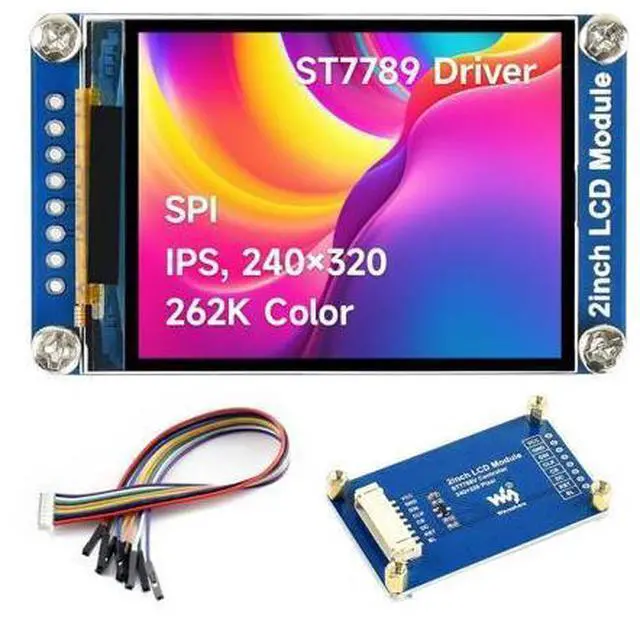 Main image of 2inch LCD Display Module, Compatible with Raspberry Pi/Pi zero/Arduino/Esp32, with ST7789 Driver, 262K Color, IPS Screen, 240×320 Resolution, SPI Interface
