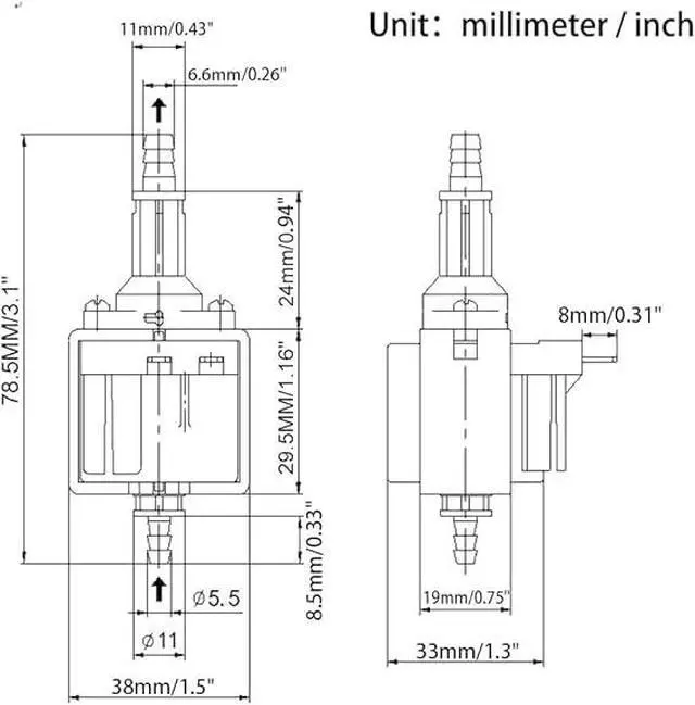 Alt view image 2 of 7 - Jiayin JYPC-2 Electromagnetic Solenoid Water Pump 90cc/min, compatible with Electric iron, steam mop/garment steamer/coffee machine, etc, AC 110V - 120V 60Hz 16W