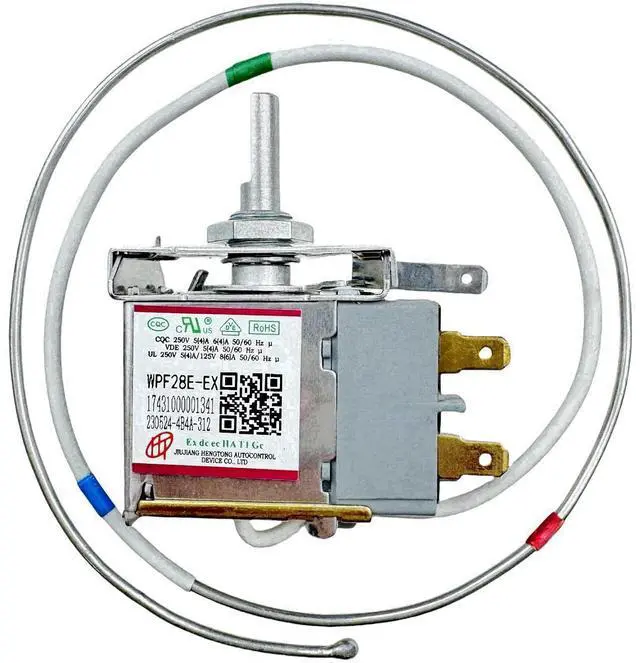 Main image of WPF28E-EX / 17431000001341 Temperature Control Thermostat, Refrigerator Thermostat, fit for Midea, Arctic King, Insignia Vissani Chest Freezer Replace WPFE28L-L, Temperature Control Thermostat