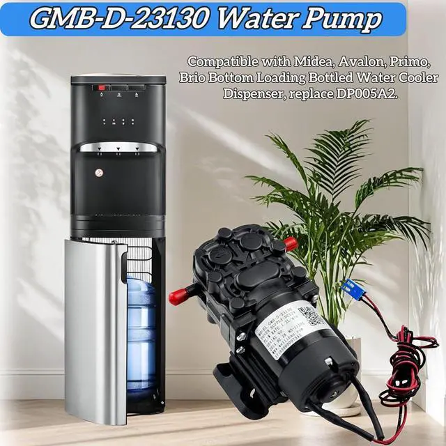Alt view image 4 of 7 - GMB-D-23130 Water Pump,DC 12V 1.2L/min fit for Avalon, Primo, Brio Bottom Loading Bottled Water Cooler Dispenser, replace DP005A2 fit for Bottom Loading Water Dispenser