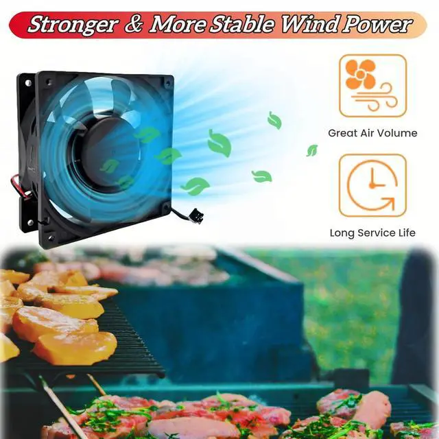 Alt view image 7 of 7 - 9904190040 Fan and Lid/Door Switch Kit for Masterbuilt Gravity Series 560 800 1050 XL Digital Charcoal Grill and Smoker Combo, fit for MB20040220,MB20041020,MB20041220,MB20041320,MB20040221,MB20042221