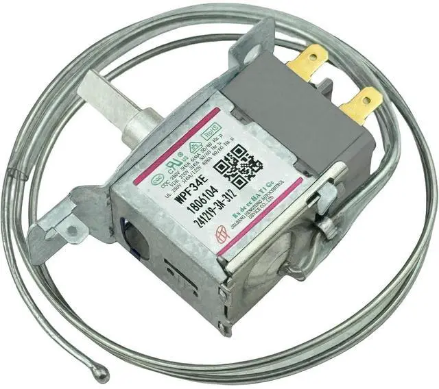 Alt view image 6 of 6 - WPF-34E WPF34E Temperature Control Thermostat, 2-Pins Sensor Probe Refrigerator Thermostat, fit for Hisense Refrigerator Parts WPF34E 1806104, Freezer Temperature Control
