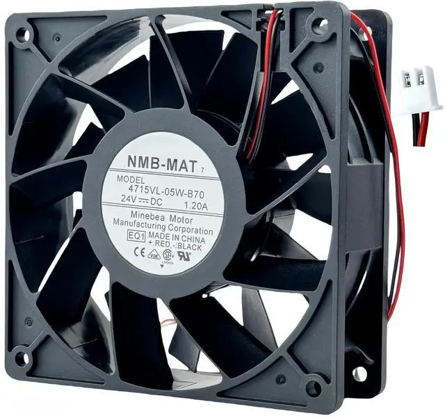 Main image of for 4715VL-05W-B70 Cooling Fan, DC 24V 1.20A NMB-MAT Inverter Cooling Fan, 120X120X38mm 2-Wire Cooling Fan