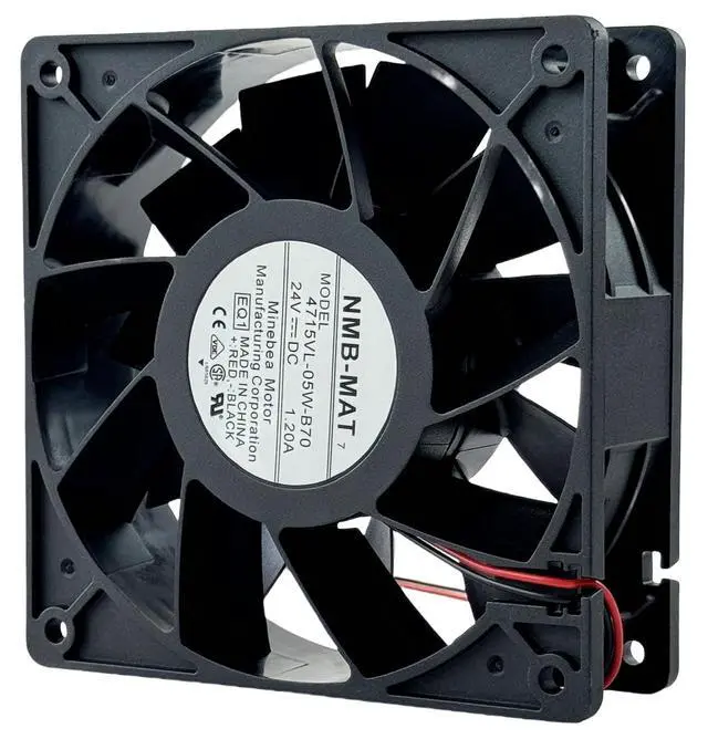 Alt view image 7 of 7 - for 4715VL-05W-B70 Cooling Fan, DC 24V 1.20A NMB-MAT Inverter Cooling Fan, 120X120X38mm 2-Wire Cooling Fan