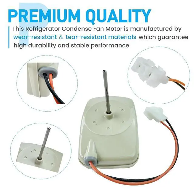 Alt view image 5 of 6 - WR60X10348 Refrigerator Condenser Fan Motor Fit for GE Hotpoint Replace AP5982576, 4248260, PS11701278, WR60X10048, WR60X10071, WR60X10140, WR60X10142, WR60X10186, WR60X10241.