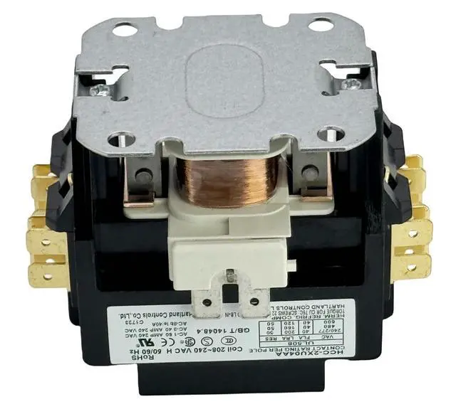 Alt view image 5 of 7 - HCC-2XU04AA 208V-240V 40A DPST Contactor,50-60Hz Bipolar AC contactor