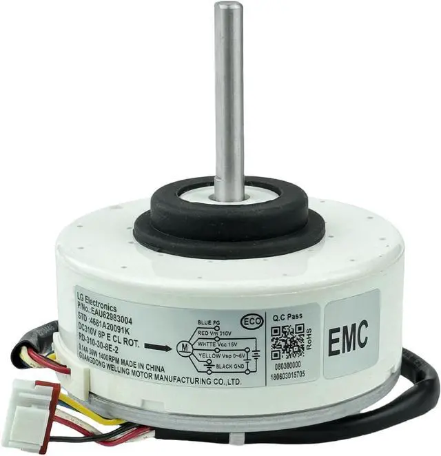Main image of Air Conditioner Fan Motor EAU62983004 4681A20091K RD-310-30-8E-2 SIC-41CVJ-F130-5, Inverter air Conditioner DC Motor fit for LG Inverter air Conditioner, DC310V 30W 0.14A CCW 1400RPM