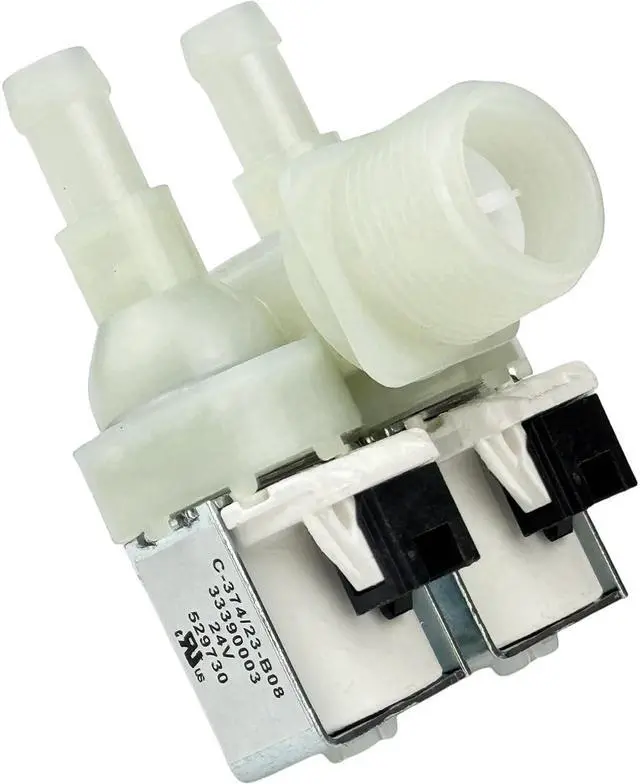 Main image of 529730 Valve Inlet (OEM) fit for Fisher & Paykel Dishwasher, Replace 33390003, 522146,526850,AP6792087 Dishwasher Double Inlet Valve 24V