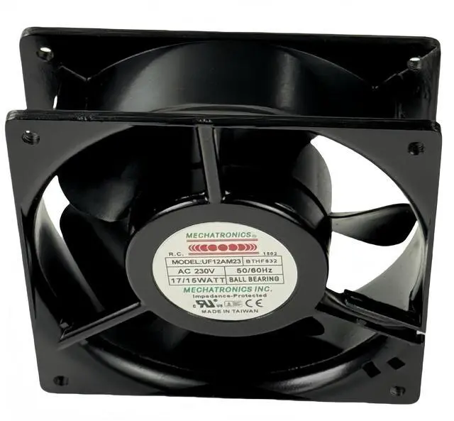 Alt view image 3 of 7 - for Mechatronics Cooling Fan UF12AM23-BTHR-F832 120x120x38mm AC230V 17/15W High Speed Fan 50/60Hz