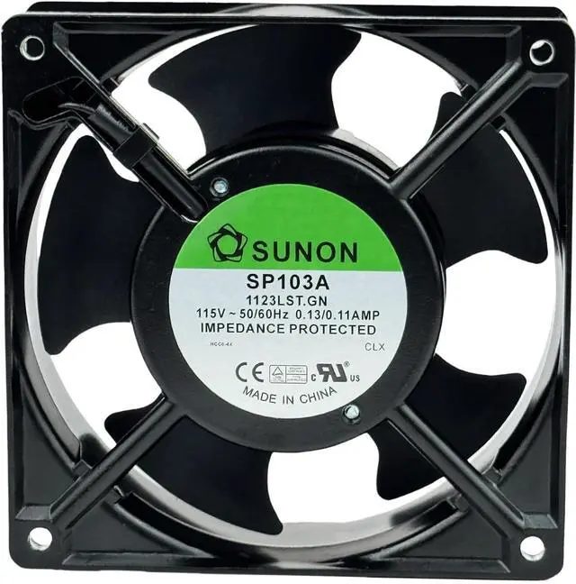 Alt view image 2 of 7 - for SUNON SP103A 1123LST.GN Cooling Fan,115V 50/60Hz 0.13/0.11AMP 12038 120×38mm Dual Ball Bearing Cooling Fan,2300RPM 2-pin Connector