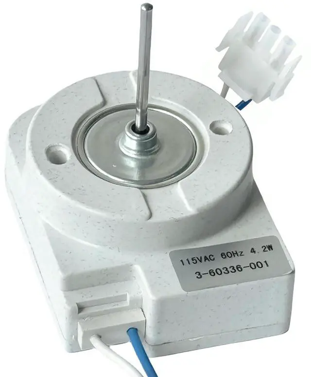 Main image of 3-60336-001 Freezer Evaporator Fan Motor Compatible with Whirl-Pool Maytag Amana Refrigerator, Replace WP3-60336-001 1621561 AP5332277 AP6007509 4390914 68001613 PS11740626 115V 4.2W 60Hz