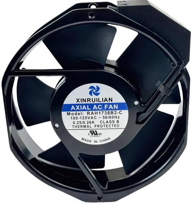Main image of for XINRUILIAN RAH1738B2-C Cooling Fan 100-125VAC 0.25/0.26A 50/60Hz 172x150x38mm,2-pin BTH Connector Cooling Fan RAH1738B2-C