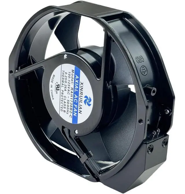 Alt view image 7 of 7 - for XINRUILIAN RAH1738B2-C Cooling Fan 100-125VAC 0.25/0.26A 50/60Hz 172x150x38mm,2-pin BTH Connector Cooling Fan RAH1738B2-C