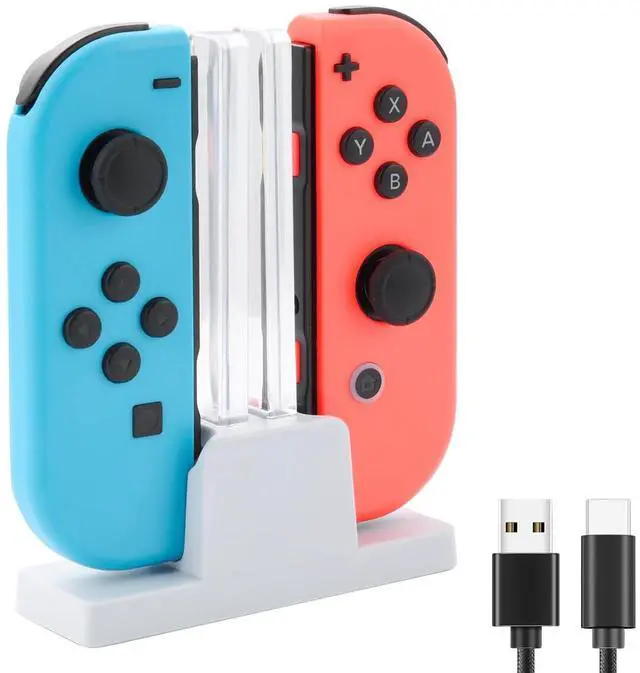 Main image of ELUTENG Nintendo Switch Controller Charger, 2 Port Joycon Charging Dock with LED Indicator & 3.3Ft USB-C Charging Cable for Switch & Joy-Con Controllers