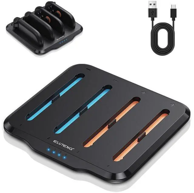 Main image of ELUTENG Controller Charger Dock 4 in 1 Fast Charging Dock for Switch 2 Joy Con Ultra-Thin Design Portable Dual-Direction Magnetic Fast Charger Station with USB C Cable